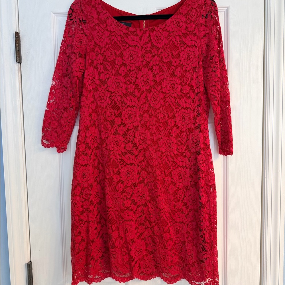 Nine West Red Lace Dress